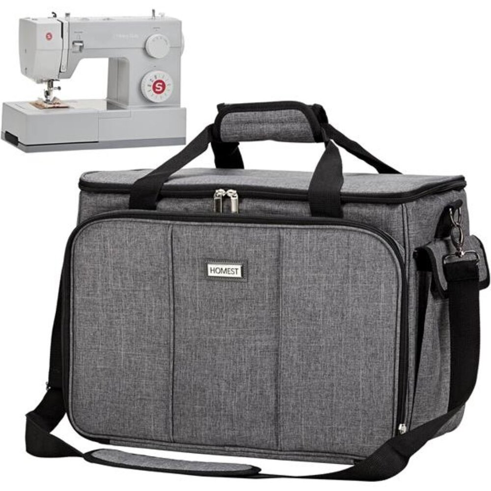 Sewing Machine Carrying Case with Multiple Storage Pockets, Universal